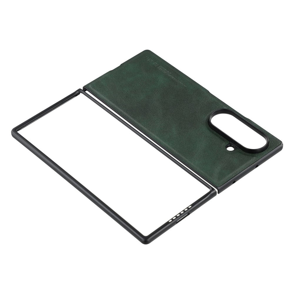 X-LEVEL Bojue-3 Series For Samsung Galaxy Z Fold7 5G Case Leather Coated PC+TPU Phone Back Cover - Midnight Green