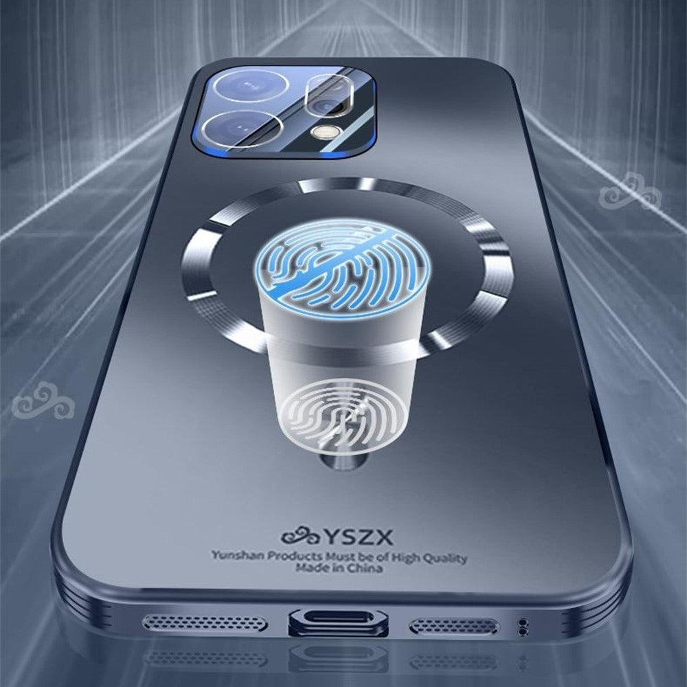 For Oppo Reno14 5G (Global) Case Compatible with MagSafe Matte PC + TPU Heat Dissipation Phone Cover - Titanium Grey