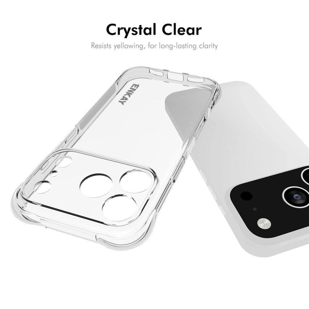 For iPhone 17 Pro Max Clear Phone Case ENKAY HAT PRINCE Shockproof Anti-slip TPU Cover - Transparent