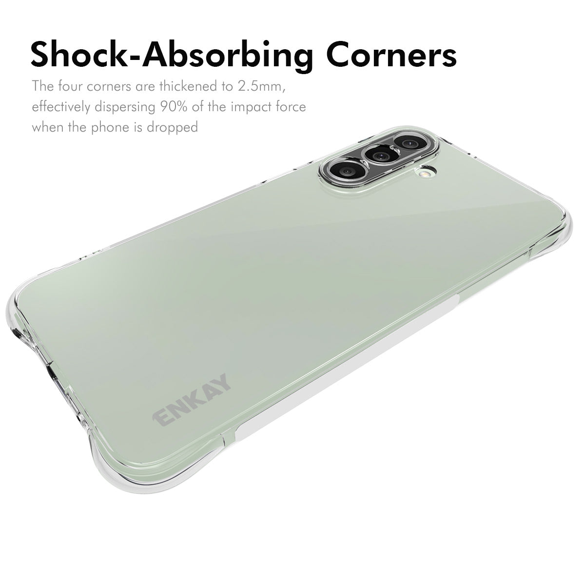 For Samsung Galaxy M56 5G Clear Phone Case ENKAY HAT PRINCE Shockproof Anti-slip TPU Cover - Transparent