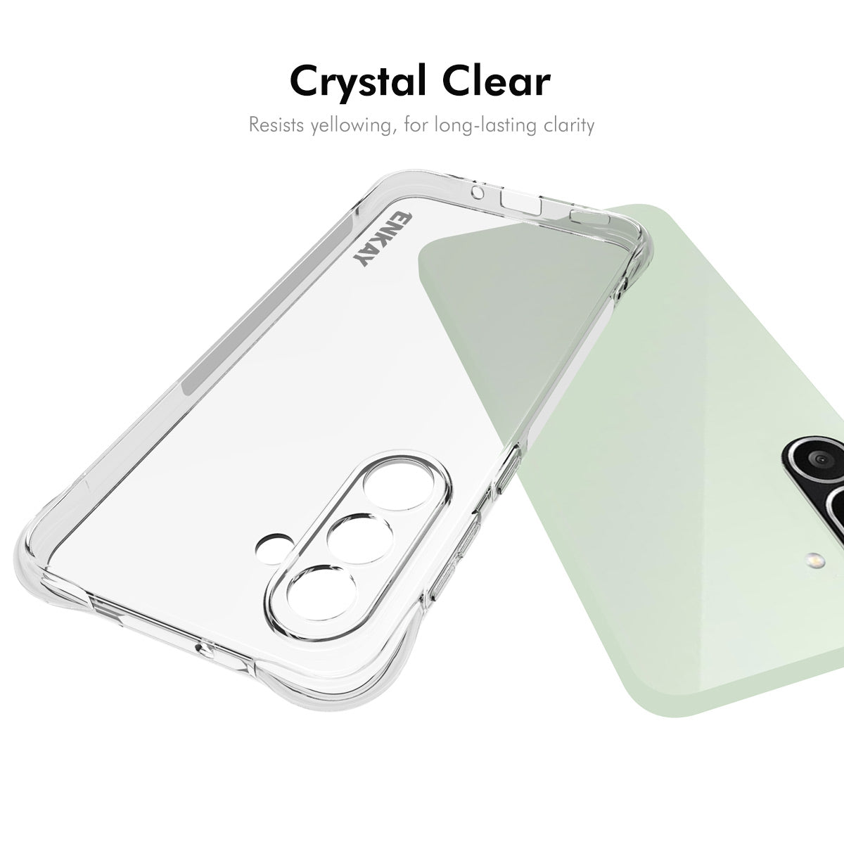 For Samsung Galaxy M56 5G Clear Phone Case ENKAY HAT PRINCE Shockproof Anti-slip TPU Cover - Transparent