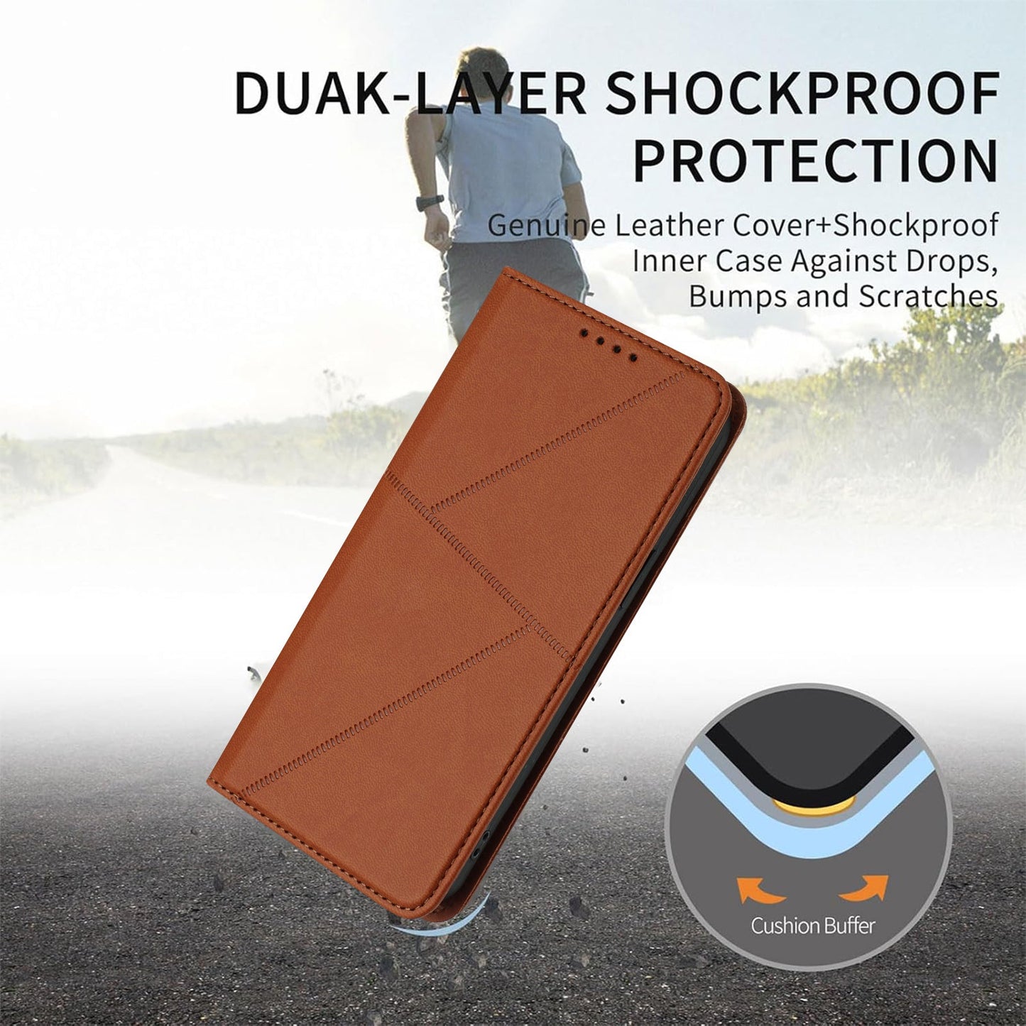 For Oppo Reno14 5G (China) / Oppo Reno14 5G (Global) Wallet Case Magnetic Closure Leather Flip Phone Cover with Stand - Coffee