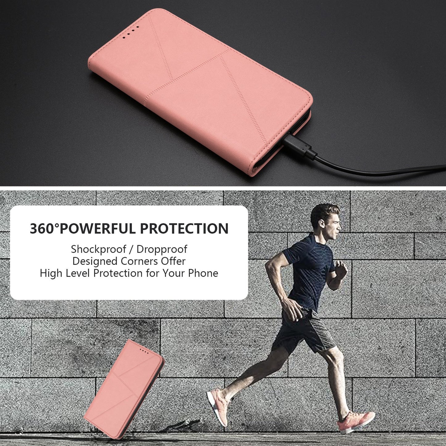 For Oppo Reno14 5G (China) / Oppo Reno14 5G (Global) Wallet Case Magnetic Closure Leather Flip Phone Cover with Stand - Pink