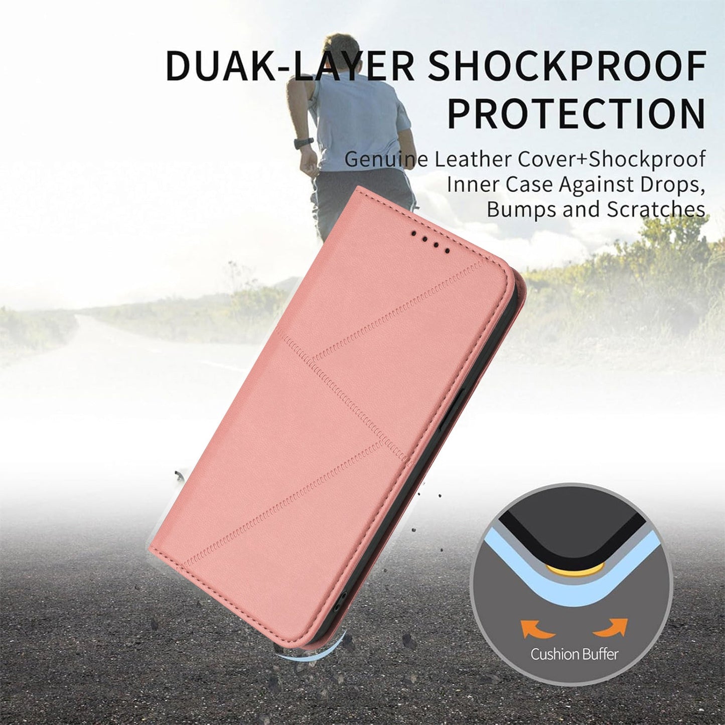 For Oppo Reno14 5G (China) / Oppo Reno14 5G (Global) Wallet Case Magnetic Closure Leather Flip Phone Cover with Stand - Pink