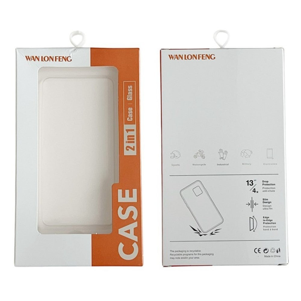 For Samsung Galaxy A17 5G TPU Case WANLONFENG WL3 Series 1.5mm Phone Cover with 2Pcs Tempered Glass Films - Transparent