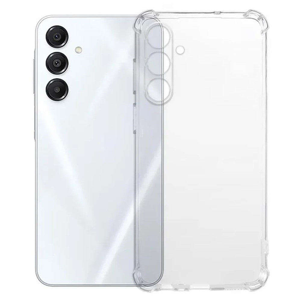 For Samsung Galaxy A17 5G TPU Case WANLONFENG WL3 Series 1.5mm Phone Cover with Tempered Glass Film - Transparent