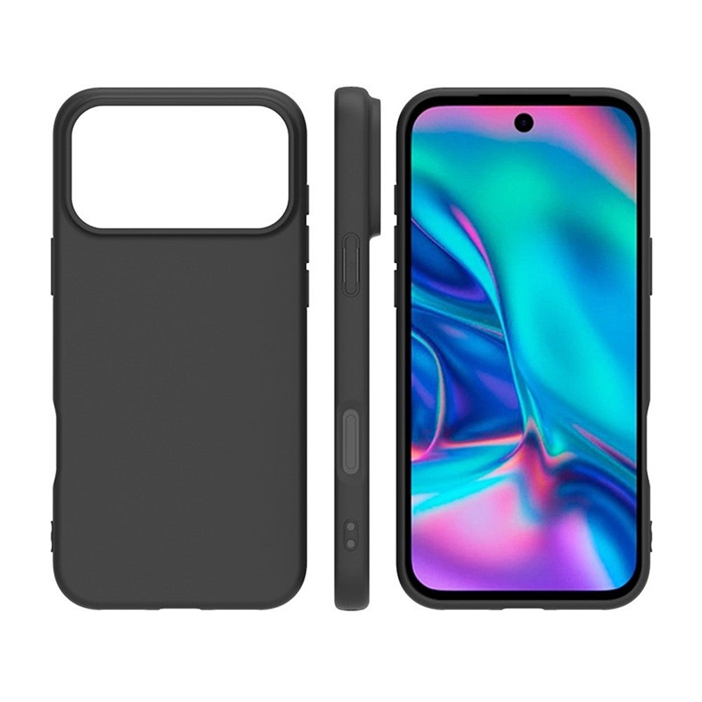 For iPhone 17 Pro Max Case Soft Matte Back TPU Black Phone Cover , Large Cutout