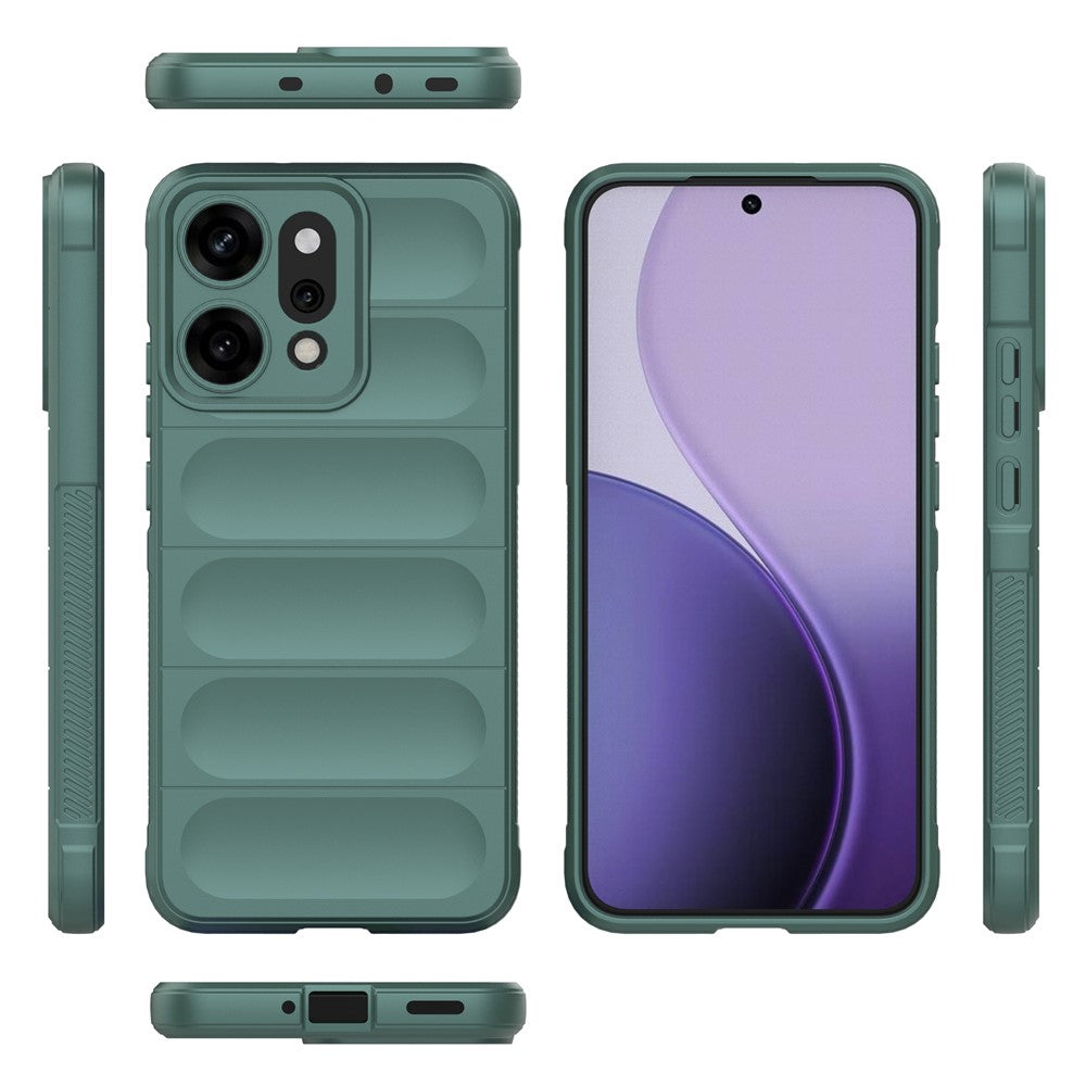 For Oppo Reno14 Pro 5G (Global) Case Anti-Drop Soft TPU Rugged Phone Back Cover - Green