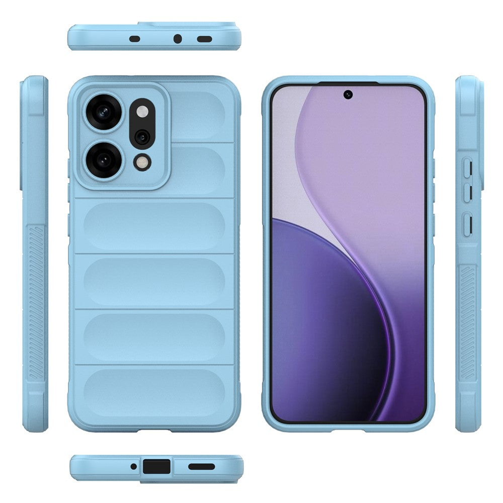 For Oppo Reno14 Pro 5G (Global) Case Anti-Drop Soft TPU Rugged Phone Back Cover - Baby Blue