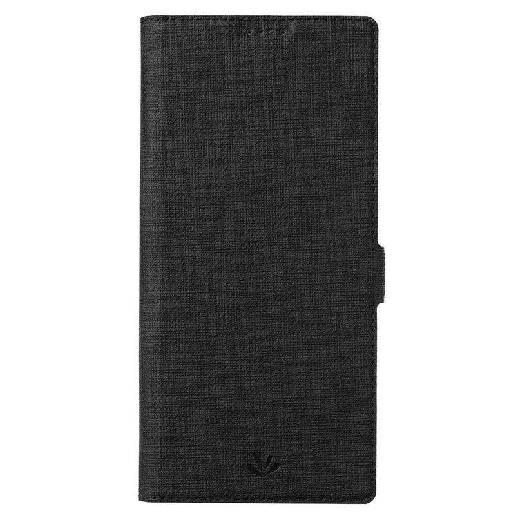 VILI K Series Stand Wallet Phone Cover for Google Pixel 7 5G, Double Magnetic Clasp PU Leather Shockproof Case - Black