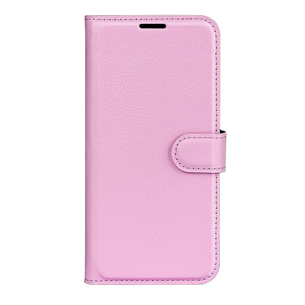 For Oppo Reno14 Pro 5G (China) / Oppo Reno14 Pro 5G (Global) Case Litchi Texture Shockproof Leather Wallet Phone Cover - Pink