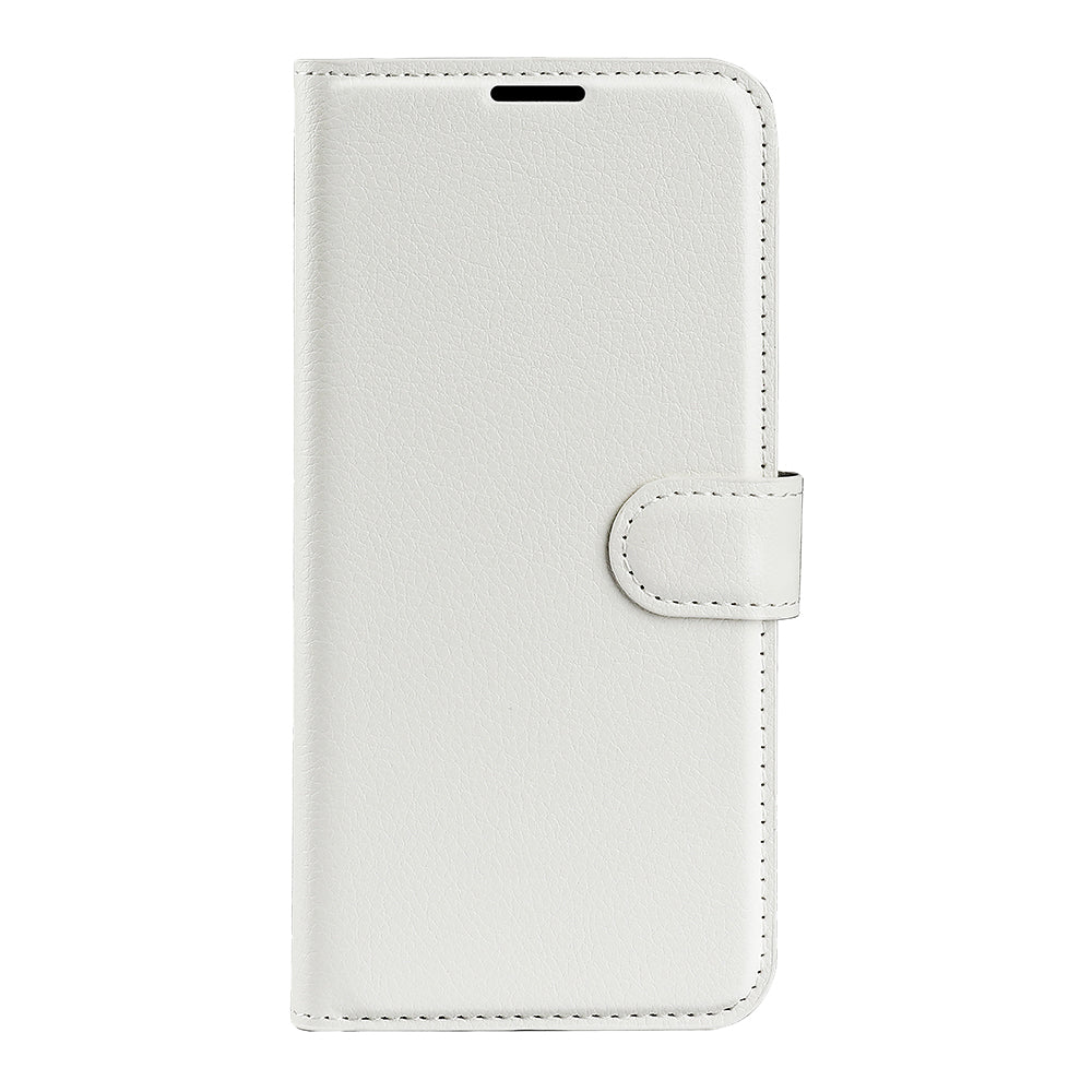 For Oppo Reno14 5G (China) / Oppo Reno14 5G (Global) Case Litchi Texture Shockproof Leather Wallet Phone Cover - White