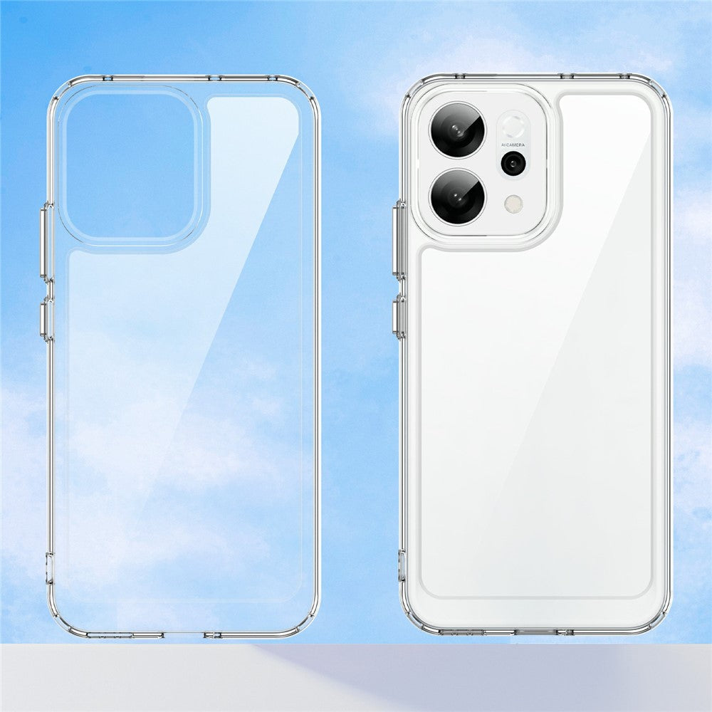 For Oppo Reno14 5G (Global) / Reno14 F 5G Case TPU + Acrylic Protective Clear Phone Cover - Transparent