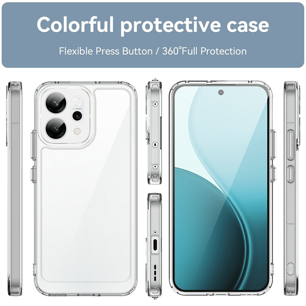 For Oppo Reno14 5G (Global) / Reno14 F 5G Case TPU + Acrylic Protective Clear Phone Cover - Transparent