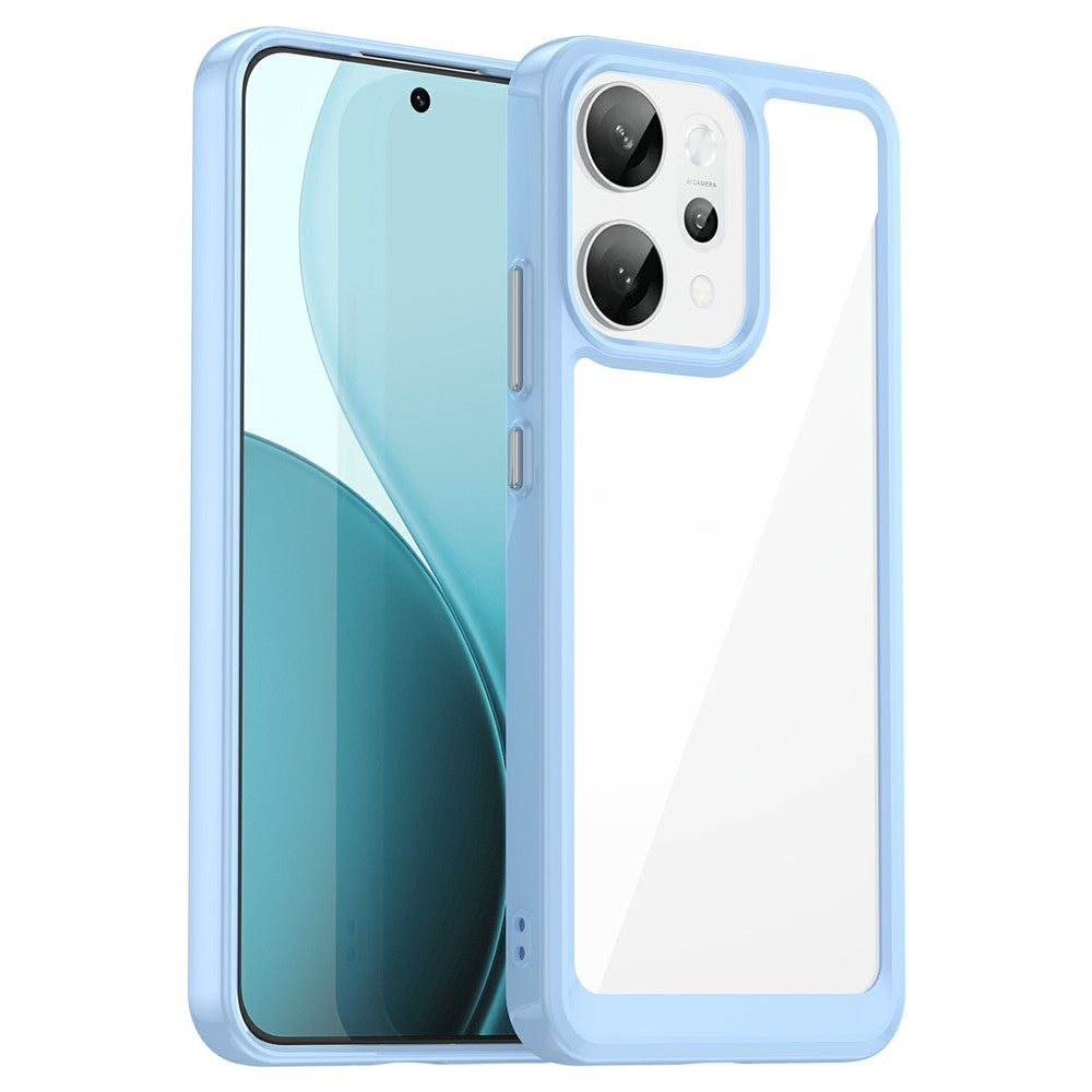 For Oppo Reno14 Pro 5G (Global) Case TPU + Acrylic Protective Clear Phone Cover - Blue