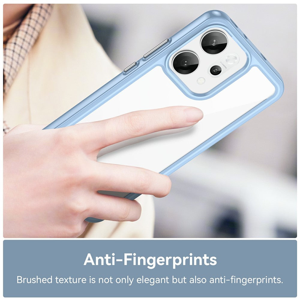 For Oppo Reno14 Pro 5G (Global) Case TPU + Acrylic Protective Clear Phone Cover - Blue