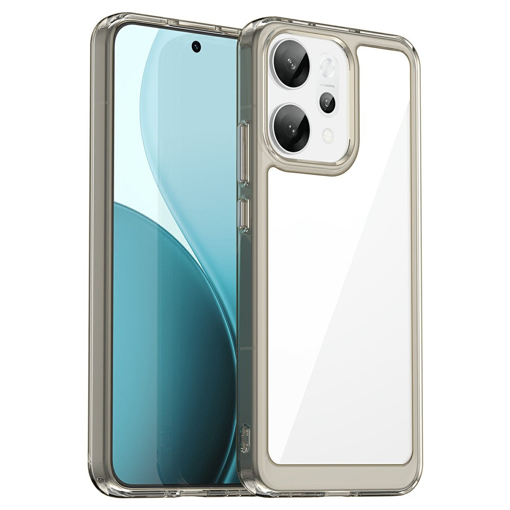 For Oppo Reno14 Pro 5G (Global) Case TPU + Acrylic Protective Clear Phone Cover - Transparent Grey