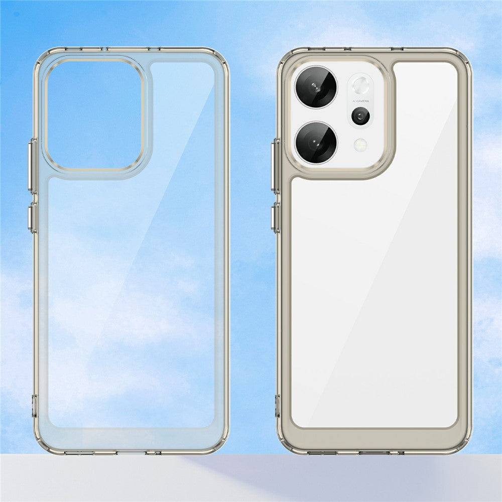 For Oppo Reno14 Pro 5G (Global) Case TPU + Acrylic Protective Clear Phone Cover - Transparent Grey
