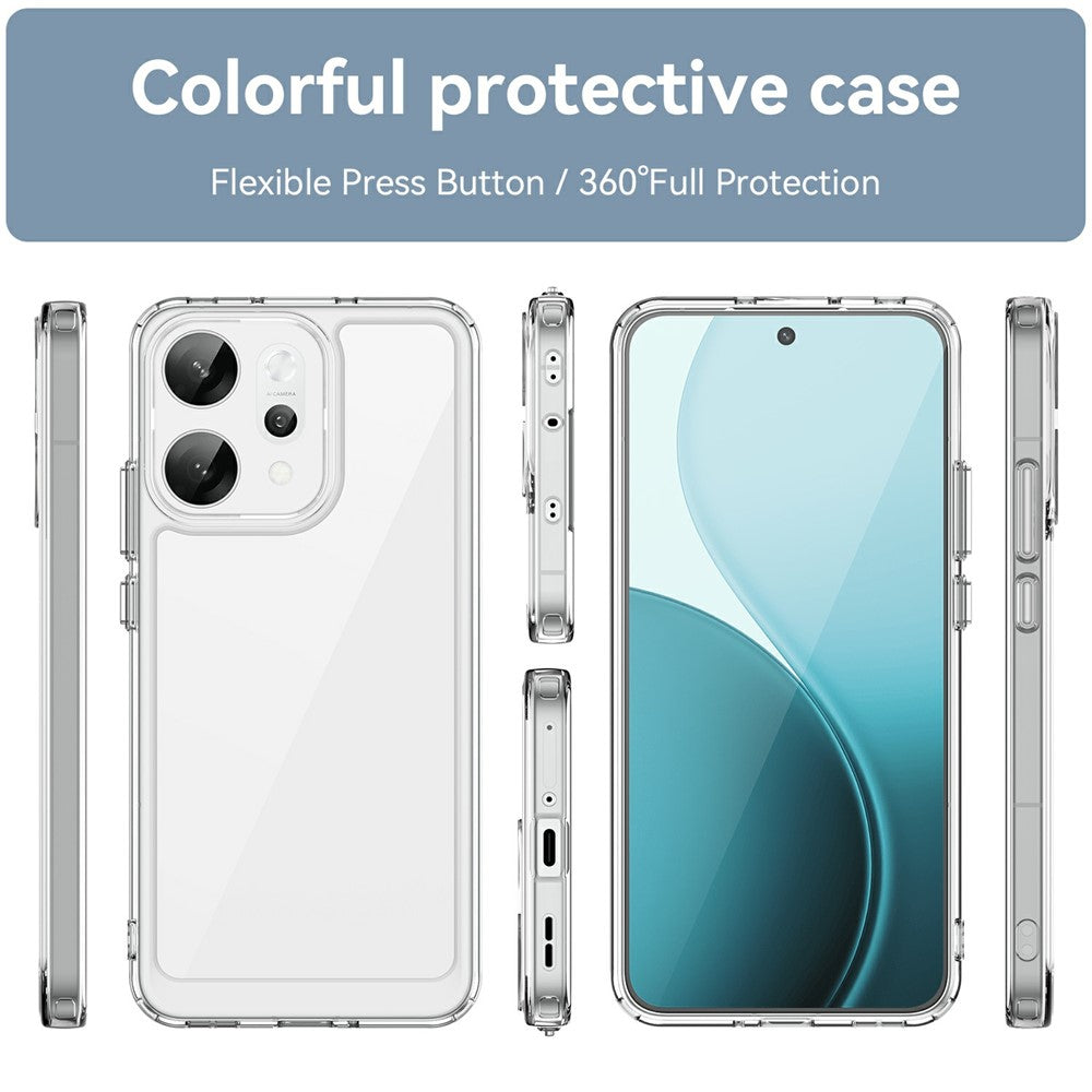 For Oppo Reno14 Pro 5G (Global) Case TPU + Acrylic Protective Clear Phone Cover - Transparent