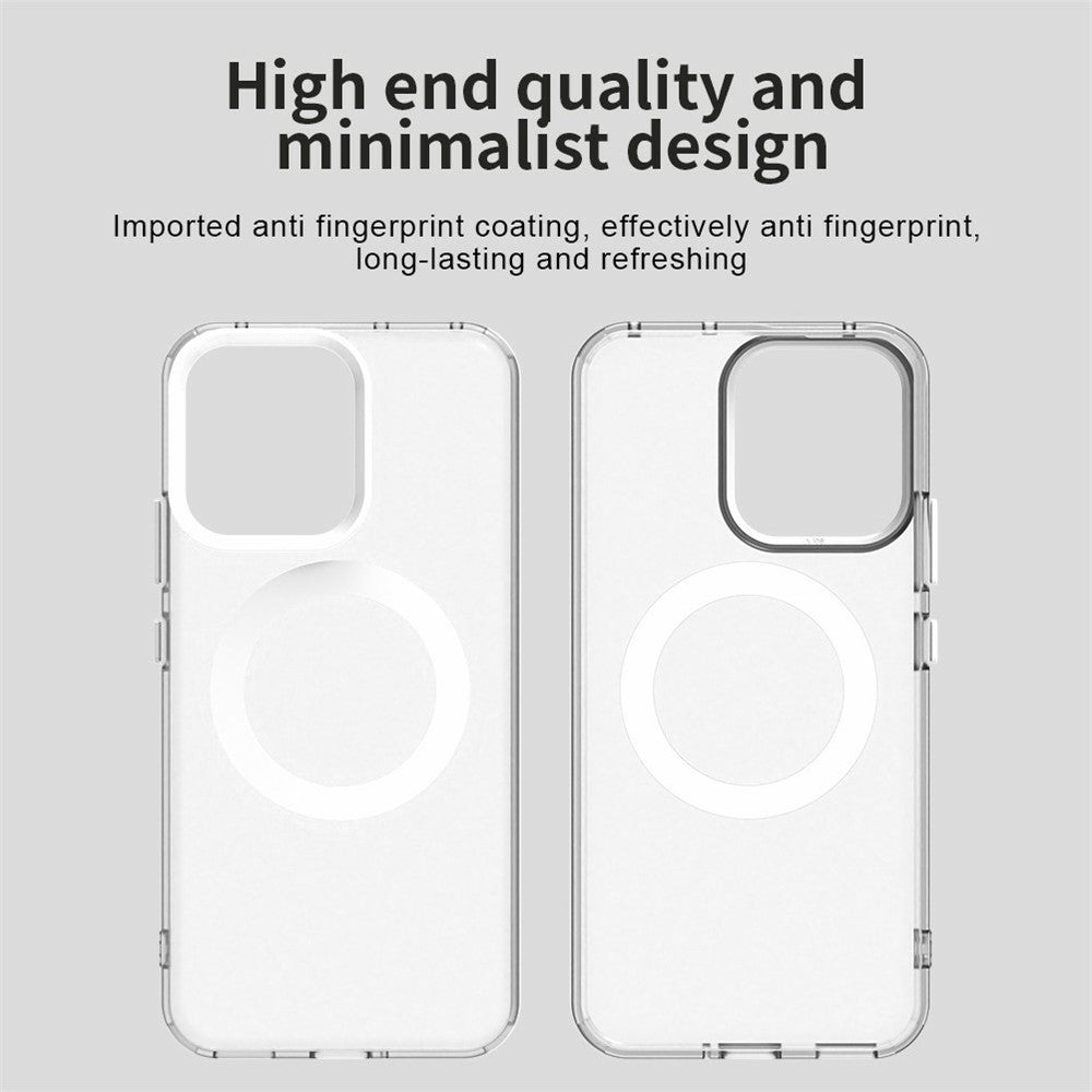 For Oppo Reno14 5G (Global) Case Compatible with MagSafe Anti Drop Hybrid Phone Back Cover - White