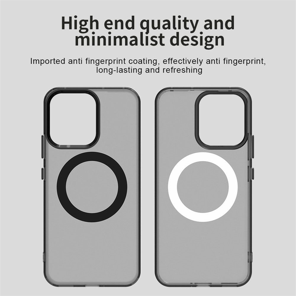 For Oppo Reno14 5G (Global) Case Compatible with MagSafe Anti Drop Hybrid Phone Back Cover - Black