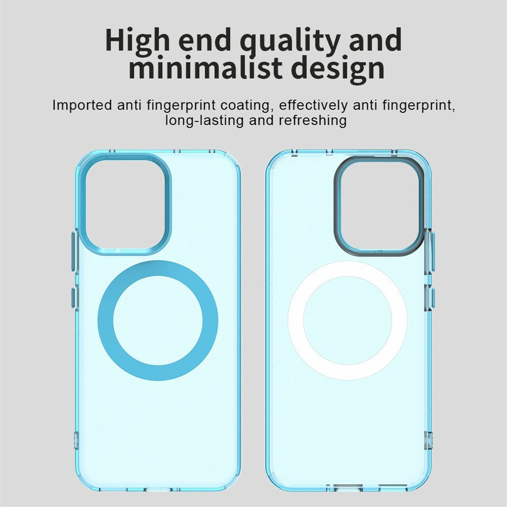 For Oppo Reno14 5G (Global) Case Compatible with MagSafe Anti Drop Hybrid Phone Back Cover - Blue