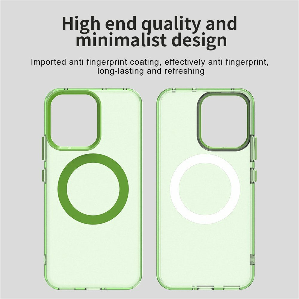 For Oppo Reno14 5G (Global) Case Compatible with MagSafe Anti Drop Hybrid Phone Back Cover - Green