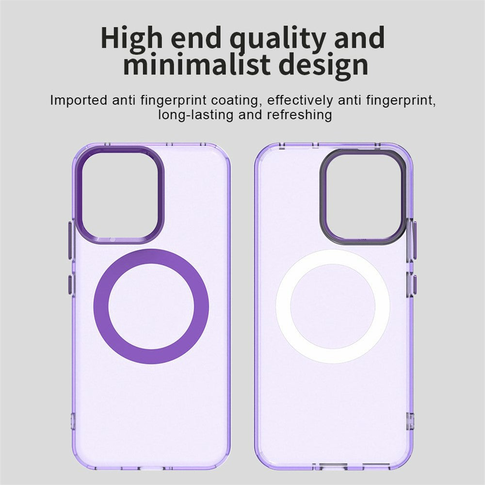 For Oppo Reno14 5G (Global) Case Compatible with MagSafe Anti Drop Hybrid Phone Back Cover - Purple
