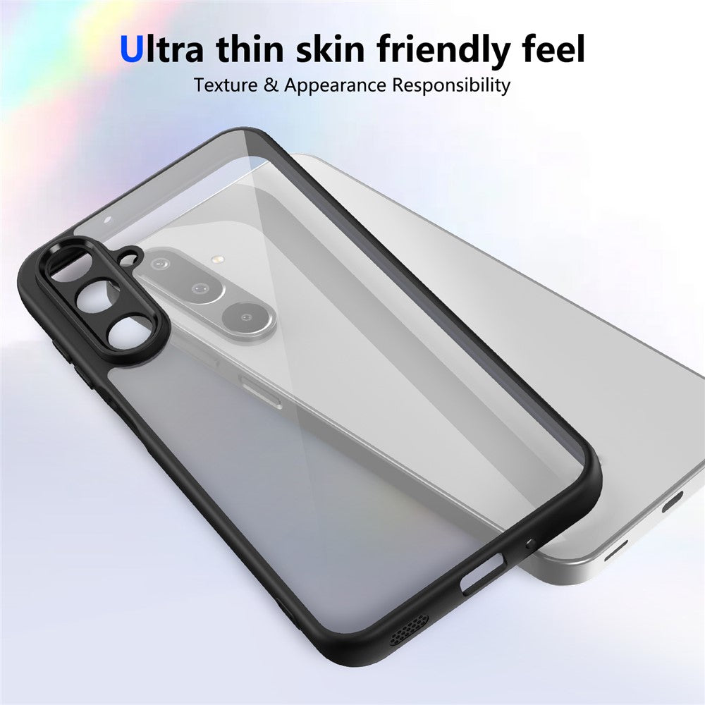For Samsung Galaxy M16 5G / F16 5G Case Matte Skin Touch Clear PC + TPU Shockproof Phone Back Cover - Black