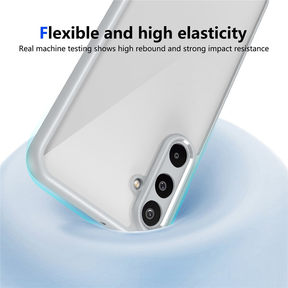 For Samsung Galaxy M16 5G / F16 5G Case Matte Skin Touch Clear PC + TPU Shockproof Phone Back Cover - Grey