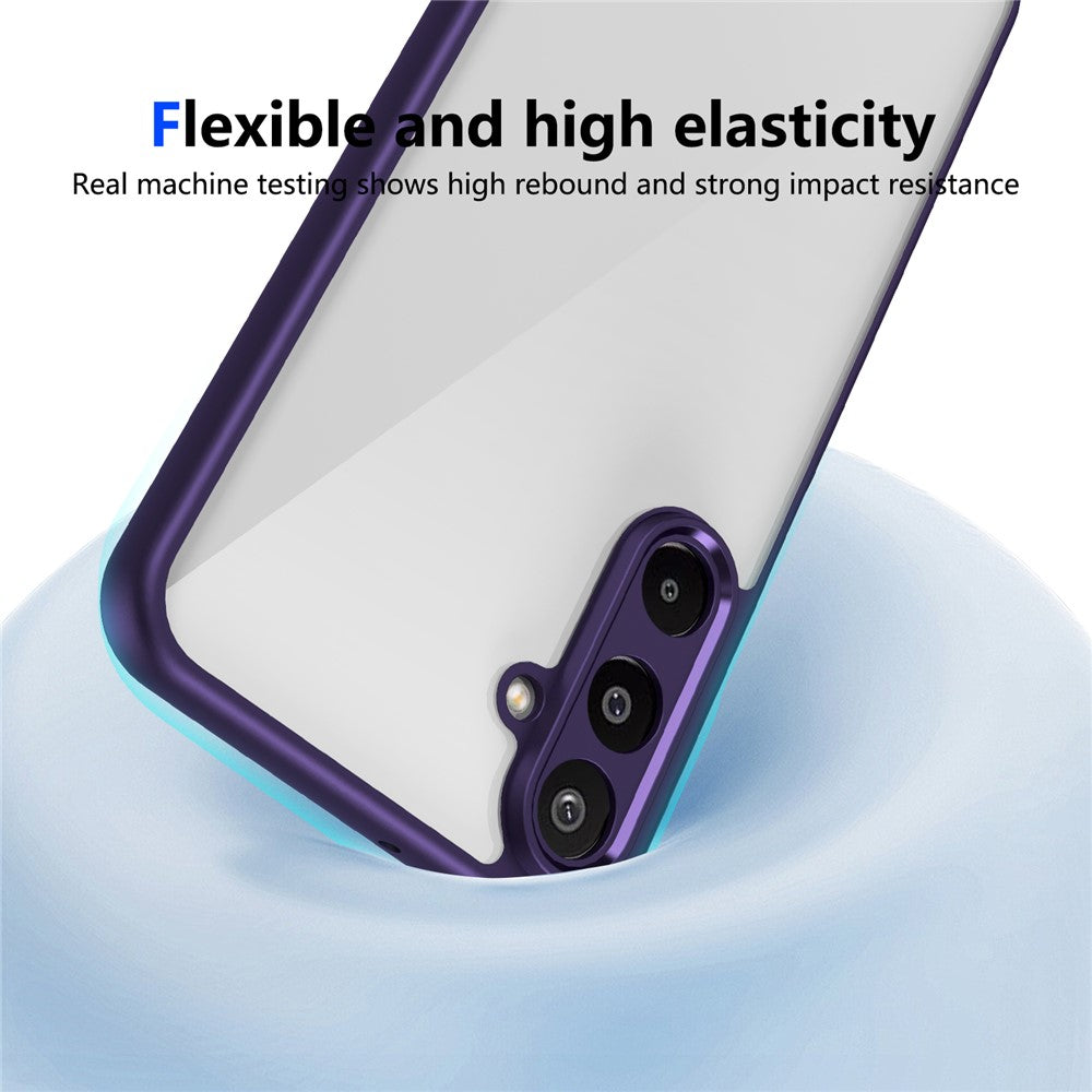 For Samsung Galaxy M16 5G / F16 5G Case Matte Skin Touch Clear PC + TPU Shockproof Phone Back Cover - Purple