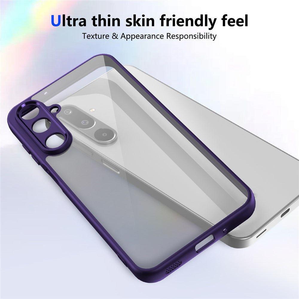 For Samsung Galaxy M16 5G / F16 5G Case Matte Skin Touch Clear PC + TPU Shockproof Phone Back Cover - Purple