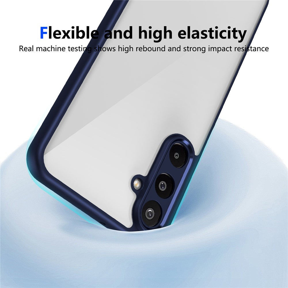 For Samsung Galaxy M16 5G / F16 5G Case Matte Skin Touch Clear PC + TPU Shockproof Phone Back Cover - Blue
