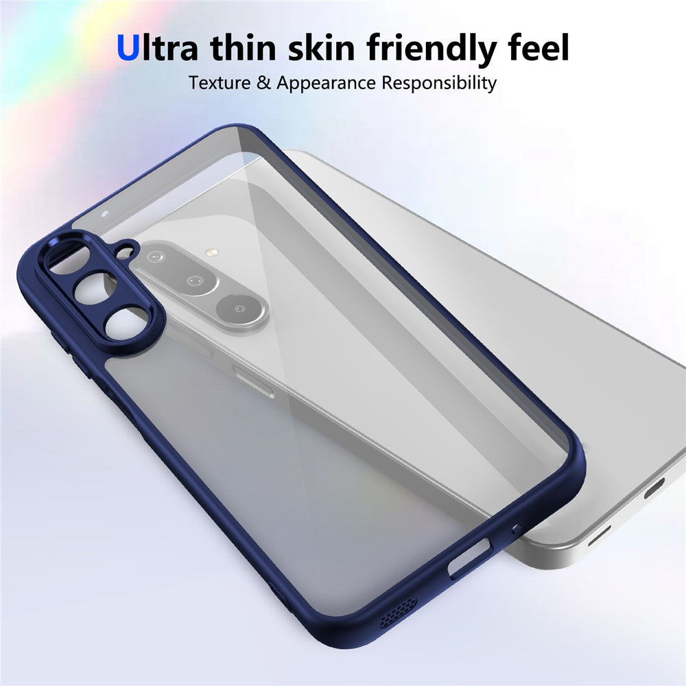 For Samsung Galaxy M16 5G / F16 5G Case Matte Skin Touch Clear PC + TPU Shockproof Phone Back Cover - Blue