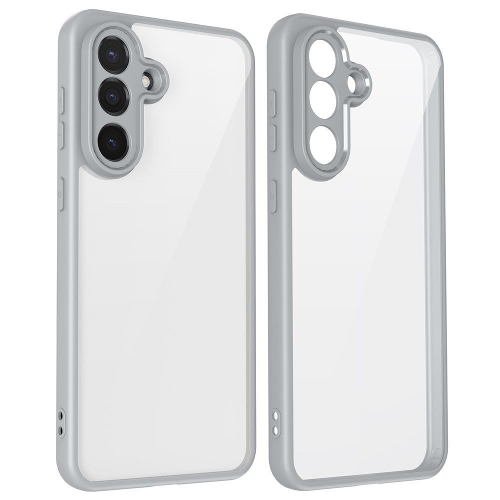 For Samsung Galaxy M56 5G Case Matte Skin Touch Clear PC + TPU Shockproof Phone Back Cover - Grey