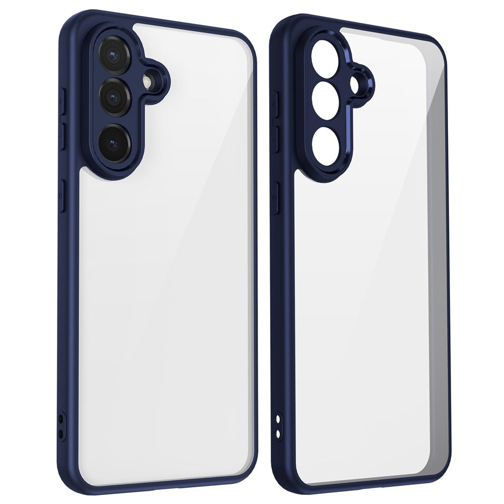 For Samsung Galaxy M56 5G Case Matte Skin Touch Clear PC + TPU Shockproof Phone Back Cover - Blue
