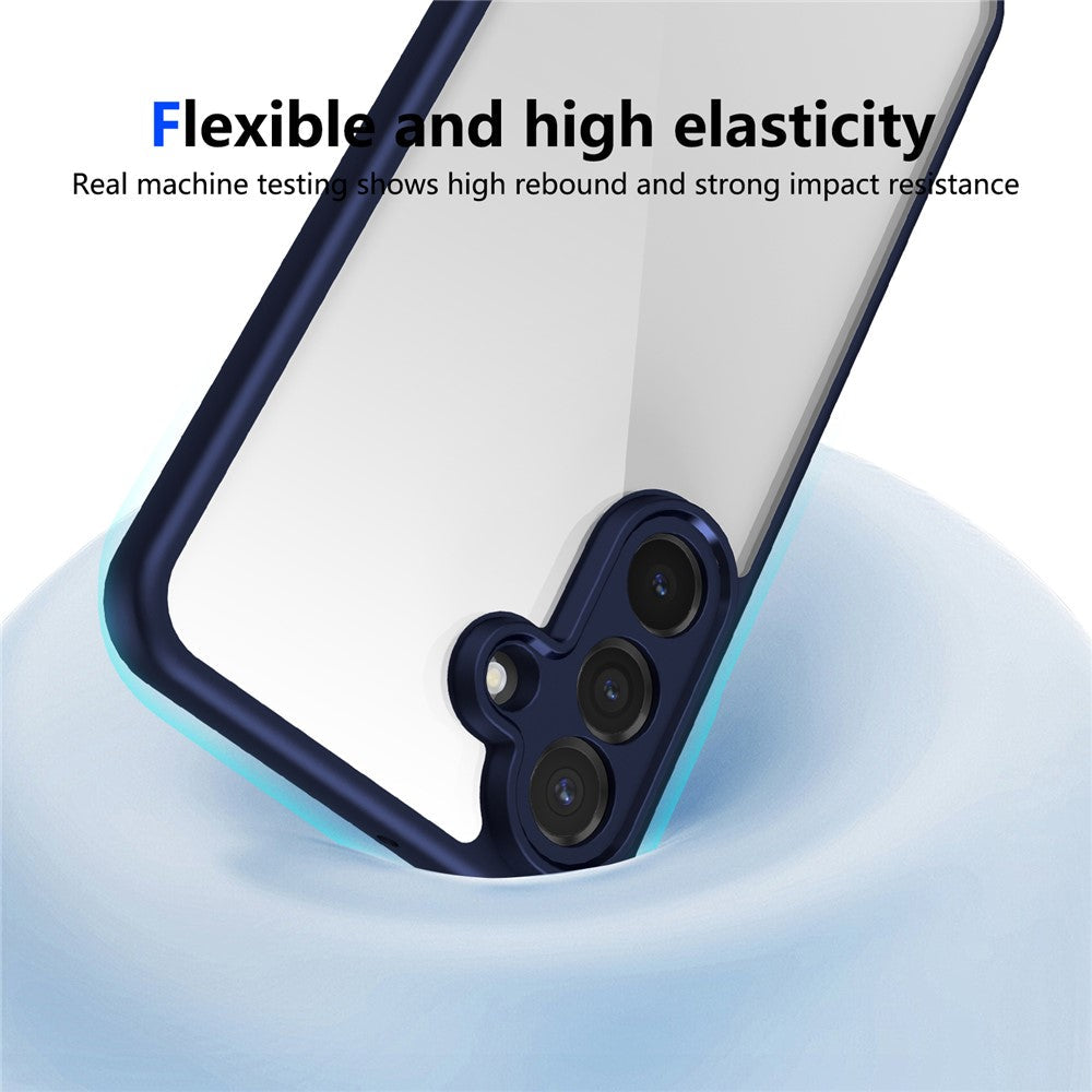 For Samsung Galaxy M56 5G Case Matte Skin Touch Clear PC + TPU Shockproof Phone Back Cover - Blue