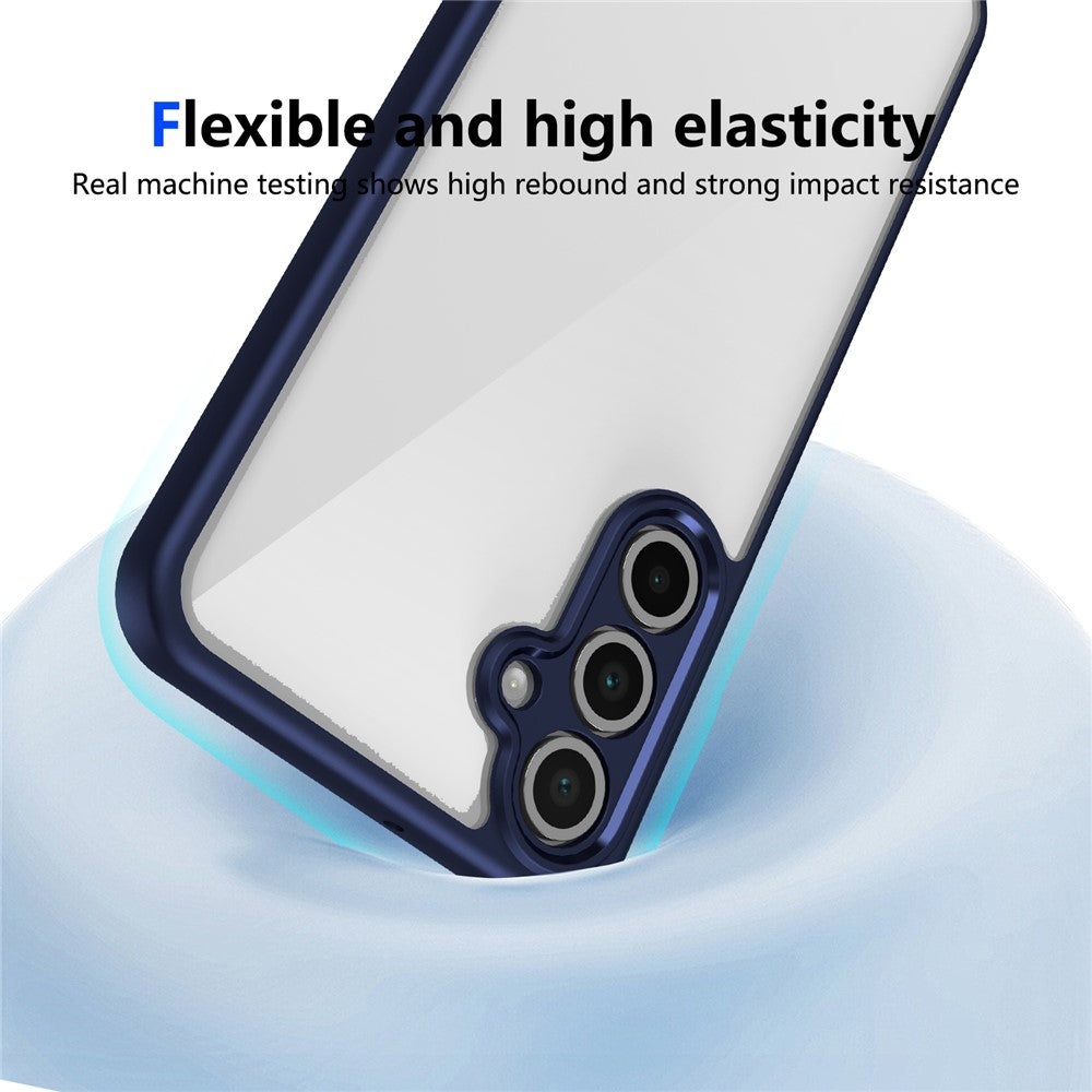 For Samsung Galaxy A26 5G / A17 5G Case Matte Skin Touch Clear PC + TPU Shockproof Phone Back Cover - Blue