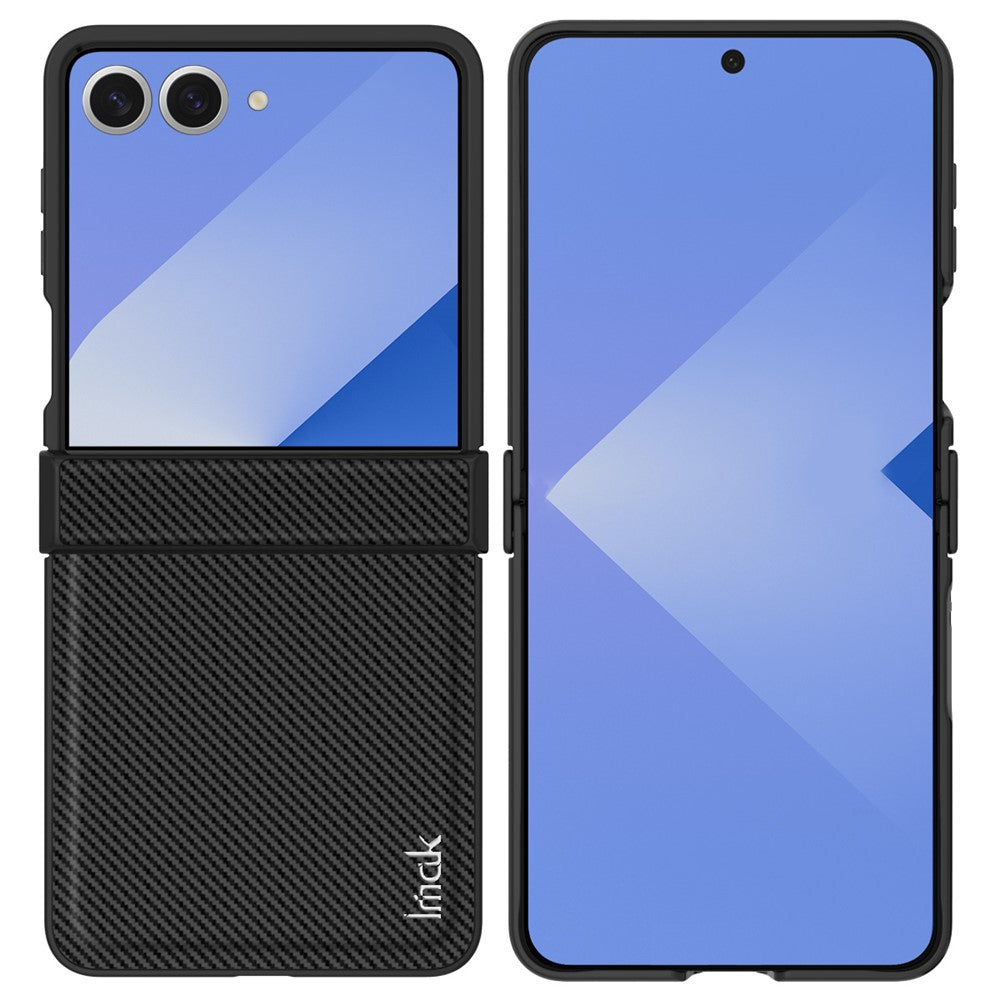 IMAK Ruiyi Series for Samsung Galaxy Z Flip7 5G Case Carbon Fiber Texture Leather + PC Phone Cover