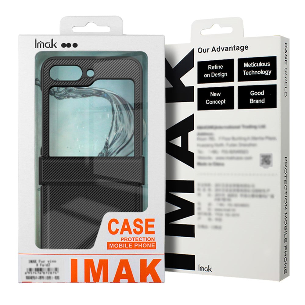 IMAK Ruiyi Series for Samsung Galaxy Z Flip7 5G Case Carbon Fiber Texture Leather + PC Phone Cover