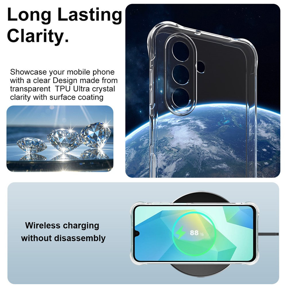 IMAK For Samsung Galaxy A17 5G Case TPU Phone Cover Airbag Shockproof Protection - Transparent
