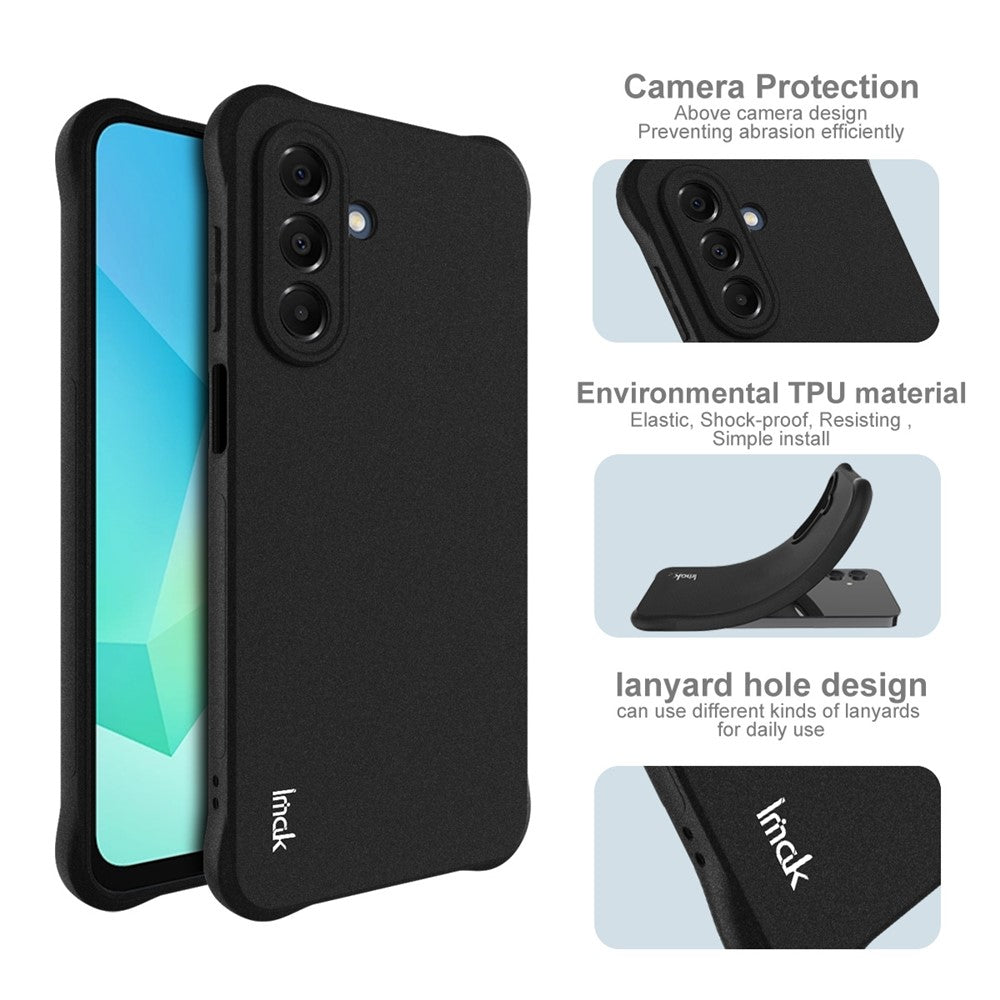 IMAK For Samsung Galaxy A17 5G Case TPU Phone Cover Airbag Shockproof Protection - Matte Black