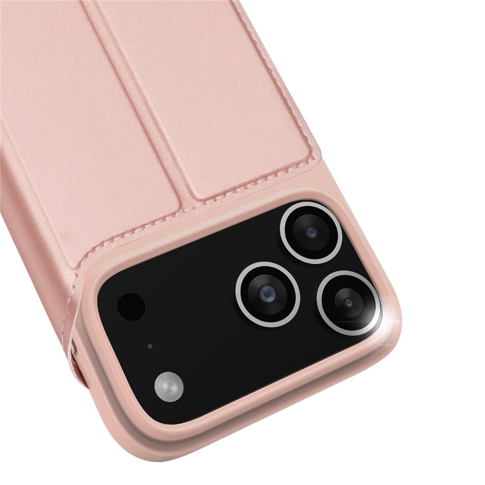 For iPhone 17 Pro Max Case DUX DUCIS Skin Pro Series Leather Cover Card Holder - Pink
