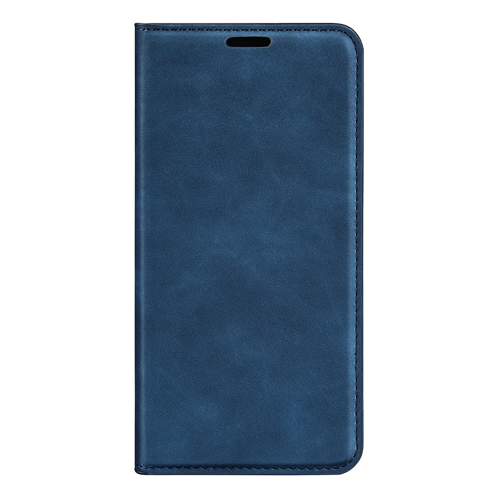 For Oppo Reno14 5G (Global) Case Skin Touch Leather Wallet Phone Cover - Blue