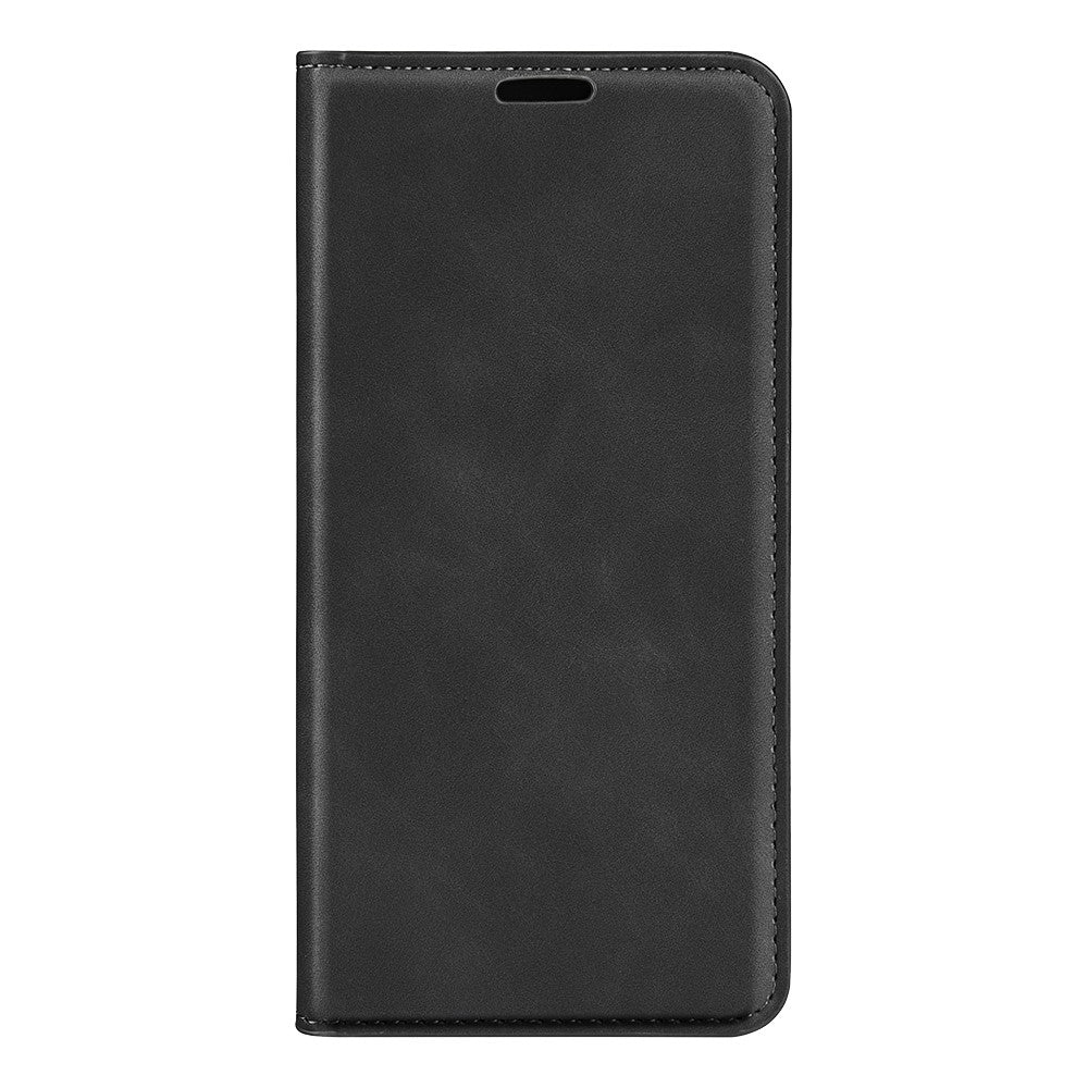 For Oppo Reno14 Pro 5G (Global) Case Skin Touch Leather Wallet Phone Cover - Black