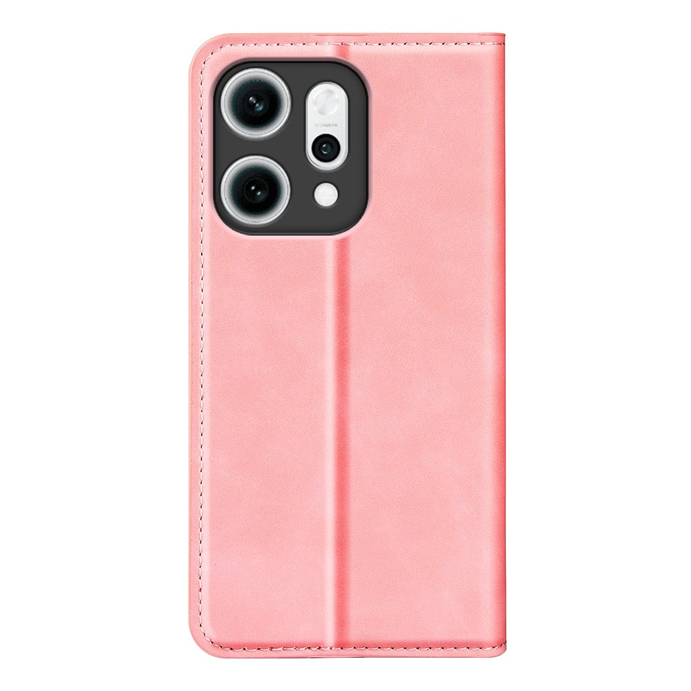 For Oppo Reno14 Pro 5G (Global) Case Skin Touch Leather Wallet Phone Cover - Pink