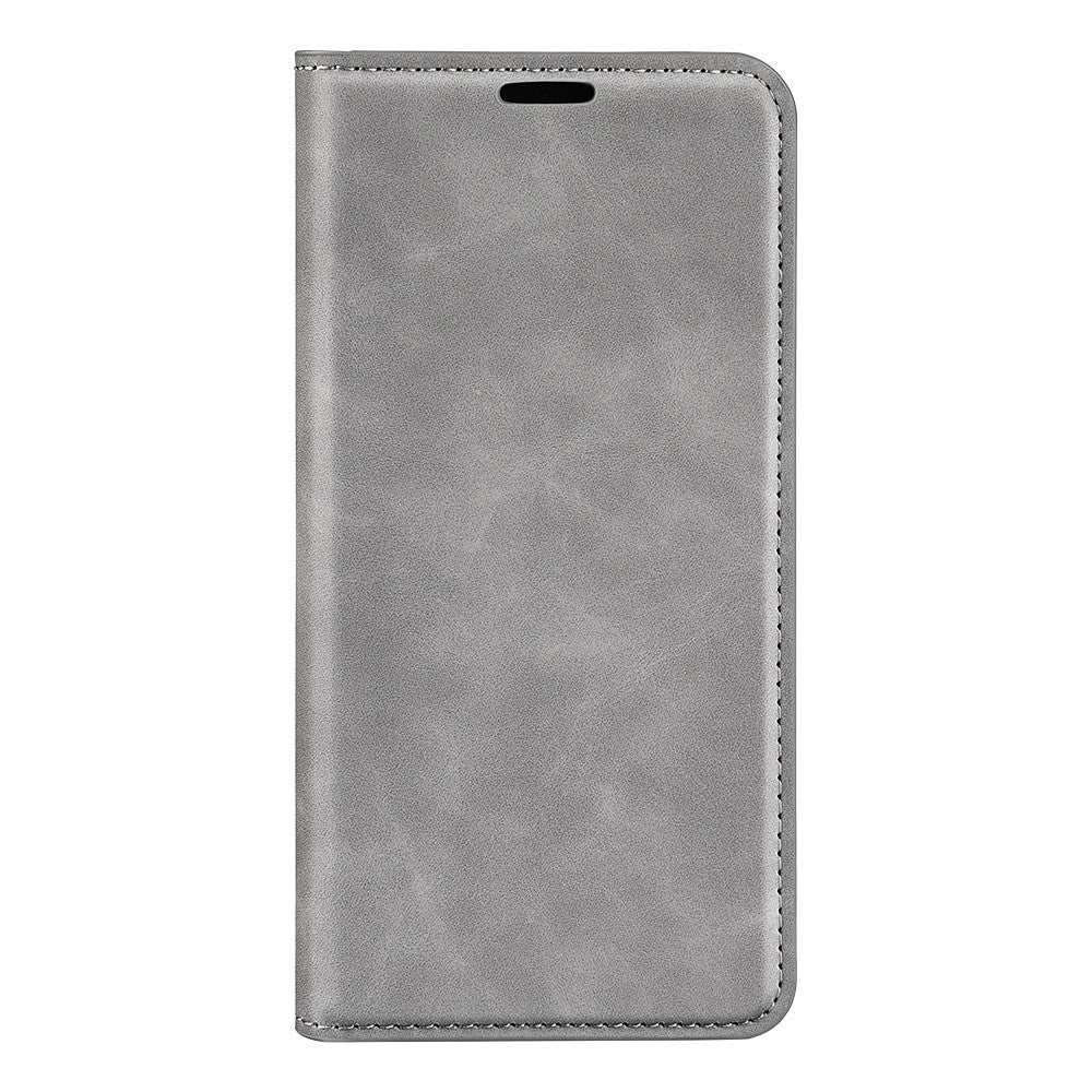 For Oppo Reno14 Pro 5G (Global) Case Skin Touch Leather Wallet Phone Cover - Grey