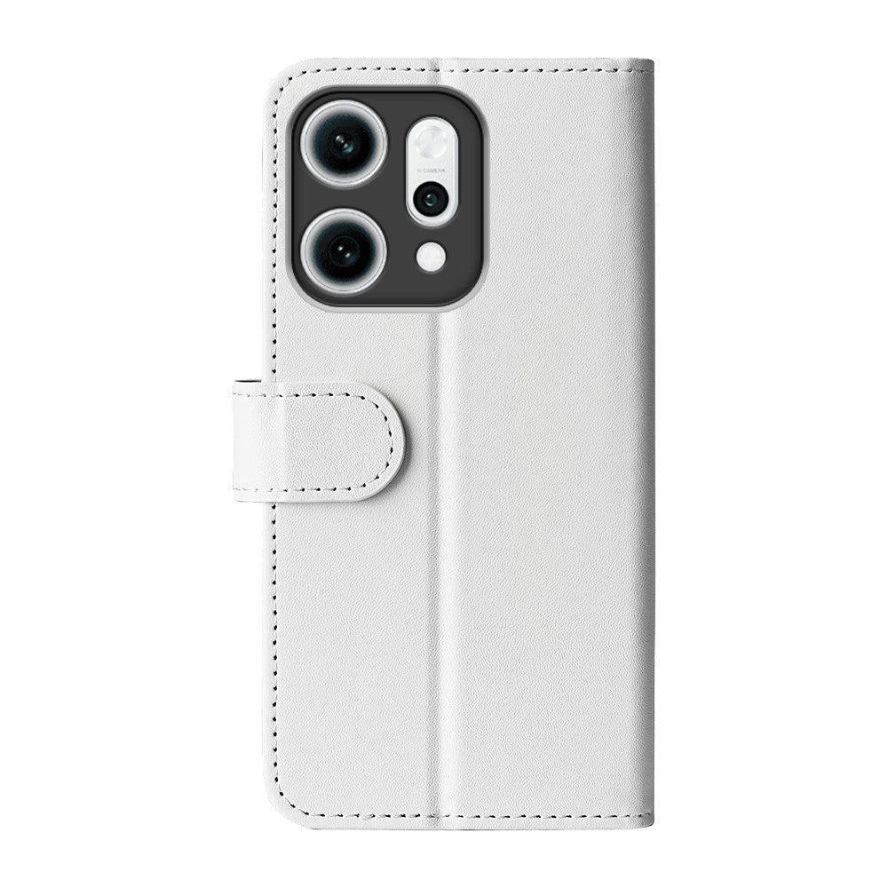 For Oppo Reno14 Pro 5G (Global) Case Crazy Horse Texture Stand Leather Phone Cover - White