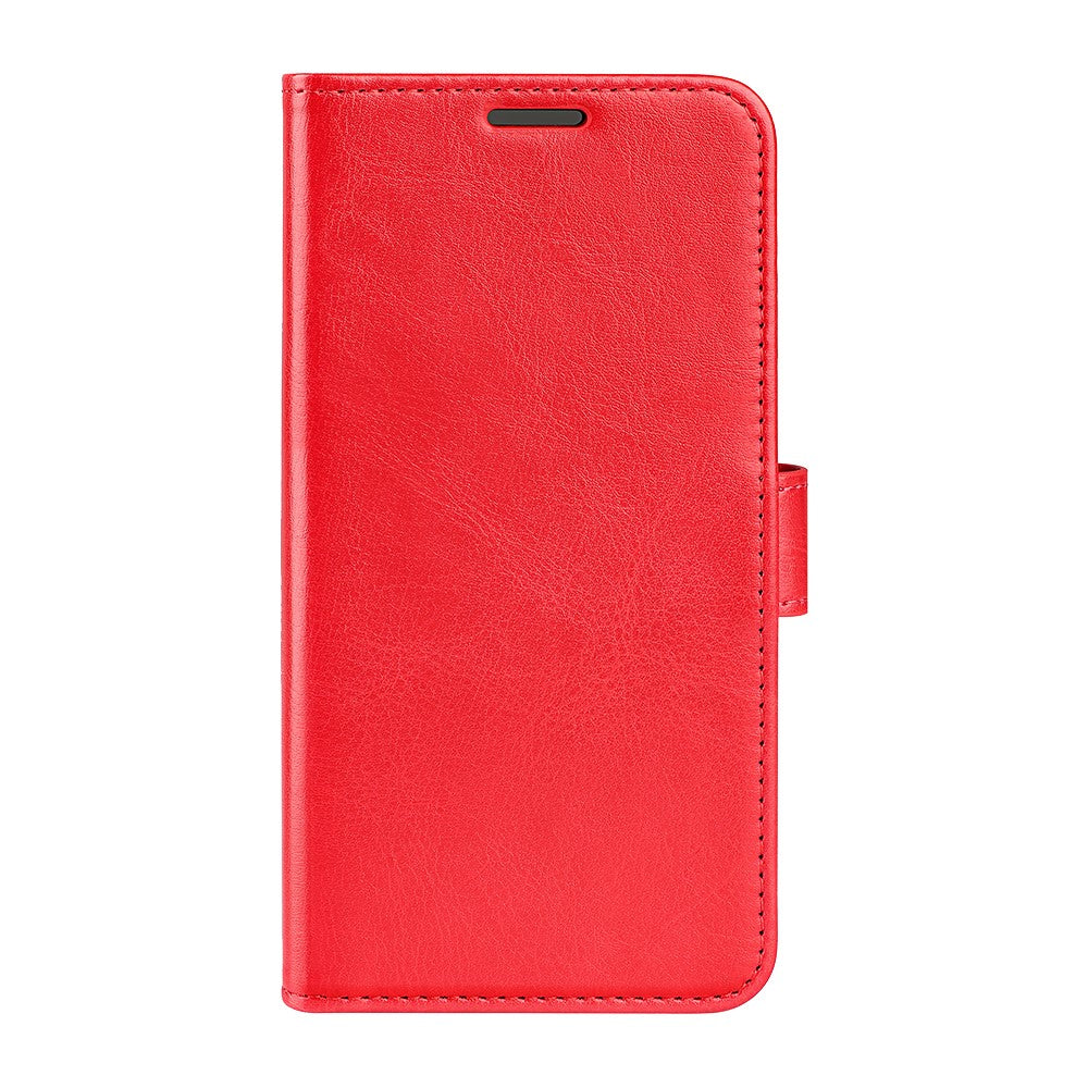 For Oppo Reno14 Pro 5G (Global) Case Crazy Horse Texture Stand Leather Phone Cover - Red