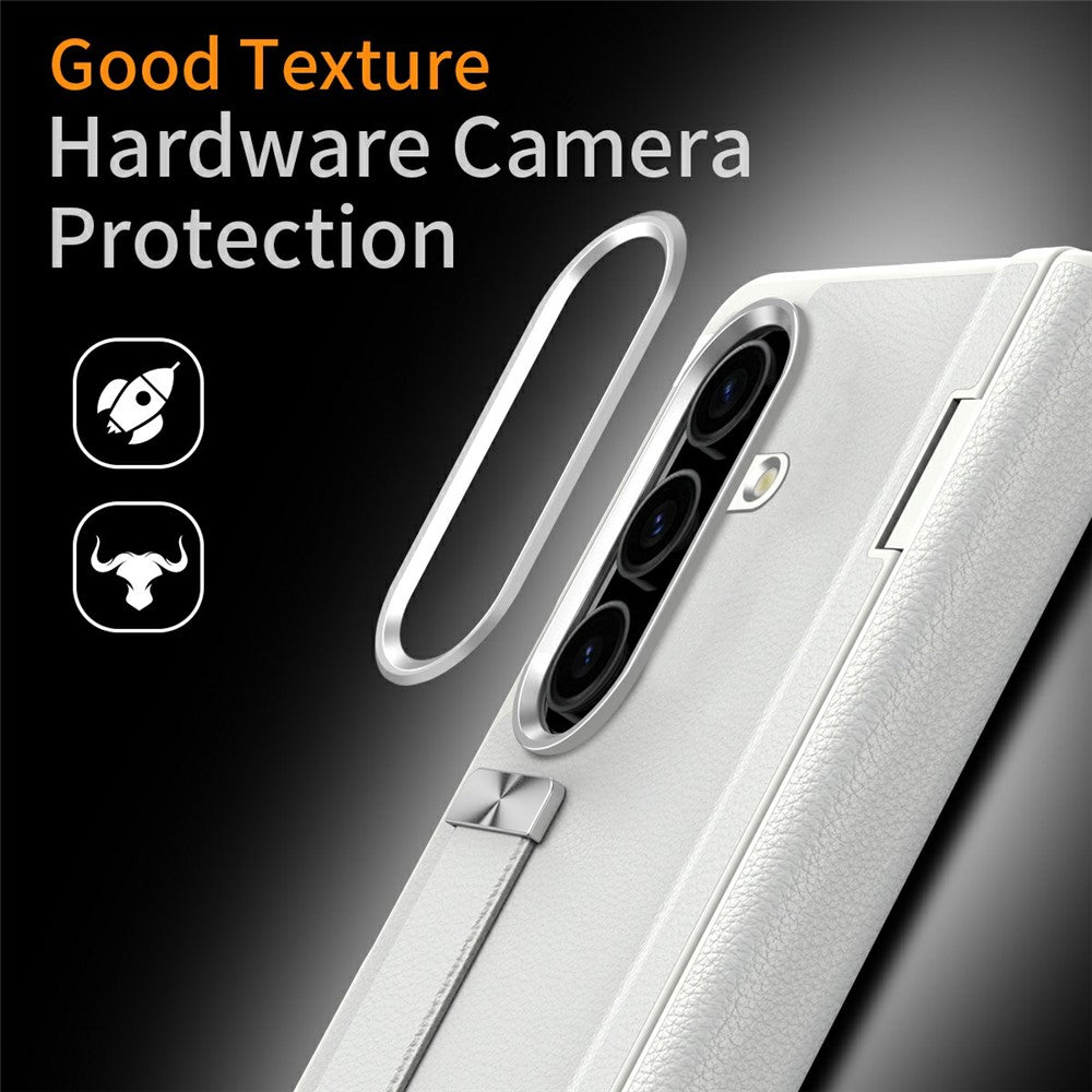 For Samsung Galaxy Z Fold7 5G Kickstand Case Anti-Drop Hard PC Phone Cover - White